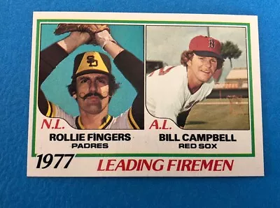 VTG Topps 1977 Leading Firemen - Rollie Fingers/Bill- Card #208 • $1.99