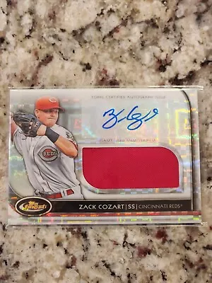 2012 Topps Finest Jumbo Relic Rookies X-Fractor /299 Zack Cozart #AJR-ZC Auto • $8.99