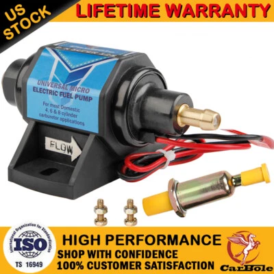 $23.99 • Buy 12V Universal Electric Fuel Pump Gas Diesel High Pressure 5-9 PSI E8012S Trucks