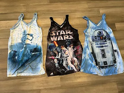 3 Star Wars R2-D2 Trooper Nightgown Tank Dress Sleepwear Size Large • $21.99