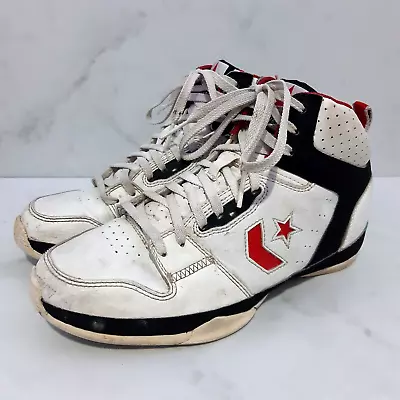 Converse Vintage Basketball Shoes Size US 7 White Black Red • $49.95