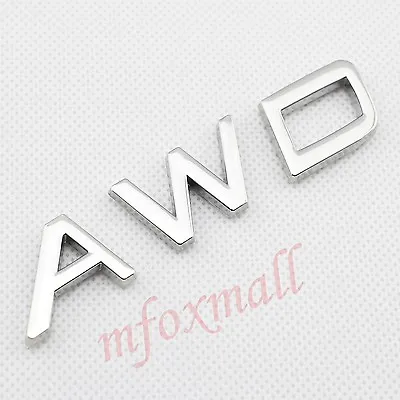 £6.96 • Buy Universal Accessories 3D Metal Decal Sticker Decor AWD Emblem Badge Logo Trim