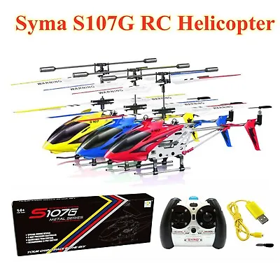 RC Syma S107G Helicopter 3.5CH Mini Aircraft Metal Remote Control GYRO Gift Kids • $22.06