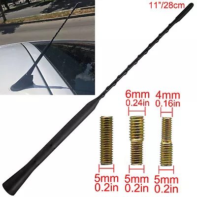 11” Car Roof Antenna Aerial Mast Whip Signal Amplified Stereo Radio Universal UK • £6.48