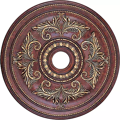 8210-63 Ceiling Medallion In Verona Bronze With Aged Gold Leaf Accents • $385.99
