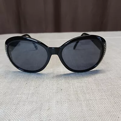 Vintage Ted Lapidus Sunglasses TL223 Col 0601 Black & Gold With Rhinestones  • $149.99