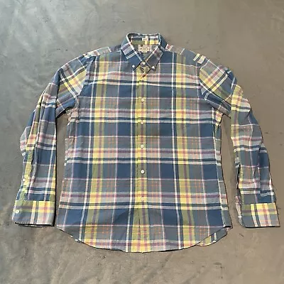 J. Crew Shirt Mens L Madras Plaid Summer Button Up Slim Fit Casual Large • $16.99