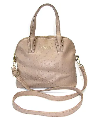 BEBE Tan Faux Leather Satchel Crossbodybag Women's Fashion Purse 12  X 9  • $19.74