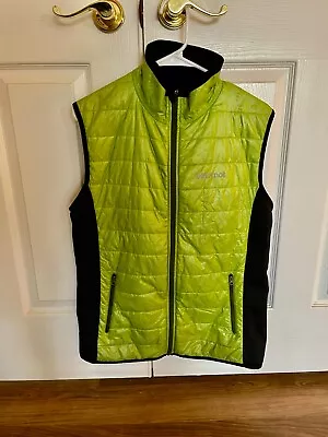 Mens Marmot Symantec Tech Company Polartec Full Zip Puff  Vest Jacket Sz M Black • $23