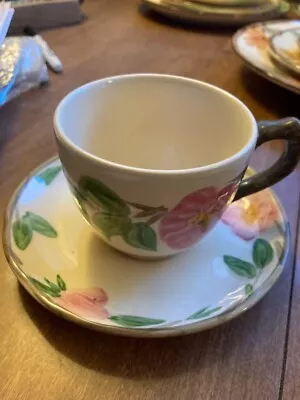 Vintage Franciscan China (c 1950) Desert Rose Pattern Teacup And Saucer ENGLAND • $27