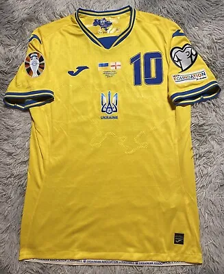 UKRAINE NATIONAL TEAM MATCH ISSUE WORN JERSEY Mudryk 10 SHAKHTAR Chelsea ENGLAND • $440.81