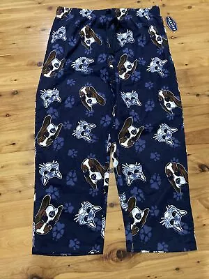 NEW Varsity Sleepwear Sleep Pajama Lounge Pants Hound Dog Cats Paw Print XL • $19.99