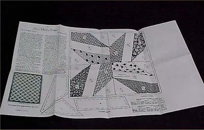 Vintage Quilt Pattern Pinwheel Block 1940s Pieced Mail Order Wheeler  Pieced • $8