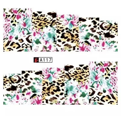 Animal Print Nail Art (water Decal Wraps) Decals Floral Cheetah Nail Art Wraps • $2.99