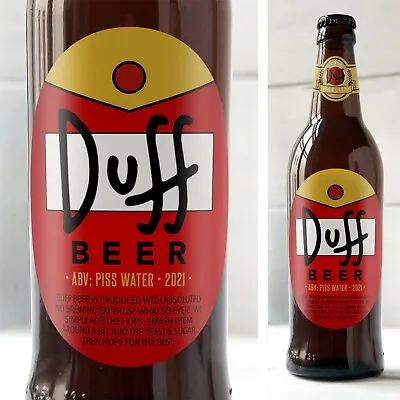Duff Personalised Homebrew Home Brew Bottle Neck Beer Lager Cider Labels • £3.50