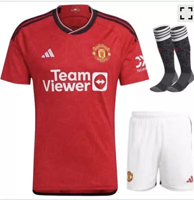 Manchester United Man Utd Kids Home Full Kit Age 6-30 Years BNWT UK* • £27.55