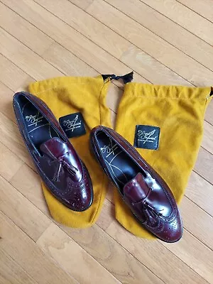 READ NWD Florsheim 97167 The Royal Imperial Polished Burgundy Tassel Loafer 8 D • $84.99