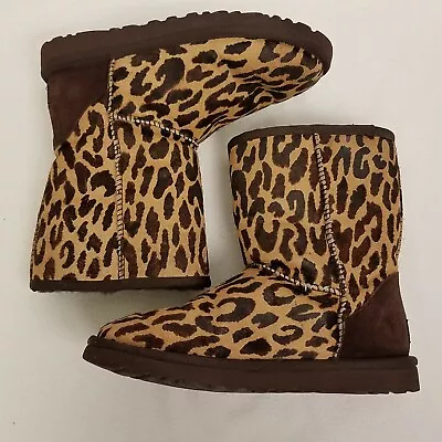 UGG Women's Classic Short Exotic Calf Hair Boots Cheetah Print SIZE 6 #1002790 • $146.06