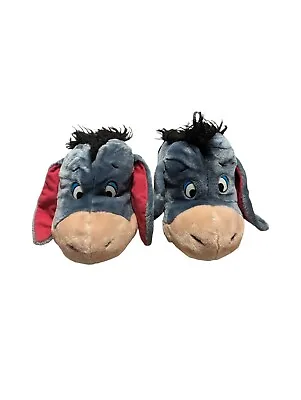 Vintage EEYORE Plush House Slippers Women’s Small 5/6 Winnie The Pooh 1990s • $27.99