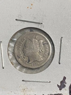 $8.99 • Buy 1869 3 Cent Nickel, Damage, 99c Shipping