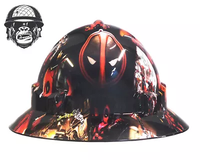 Custom Hydrographic Safety Hard Hat DEADPOOL COMIC PRO CHOICE WIDE BRIM • $85