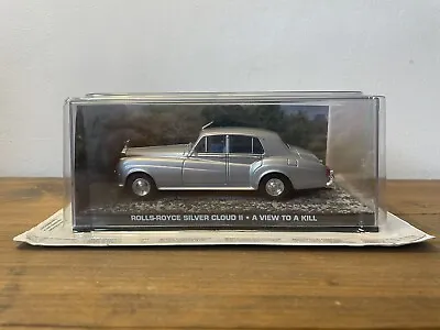 ROLLS-ROYCE SILVER CLOUD II 007 James Bond Car Collection Model View To A Kill • £49.95