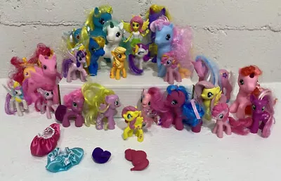 My Little Pony Lot Of 24 Figures Unicorn Accessories Collectables Hasbro • $19.99