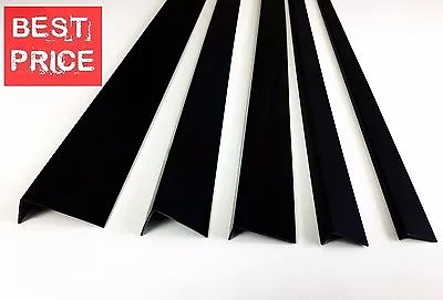 £3.99 • Buy Unequal Black Plastic Pvc Corner 90 Degree Angle Trim 2.5 Meters Various Sizes