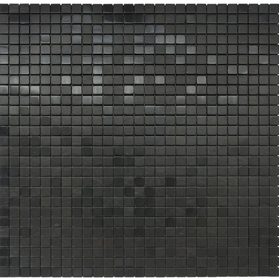 £2.90 • Buy Mosaic Tile Stickers Self-adhesive Metal Black Squares Easy Fit Aluminium