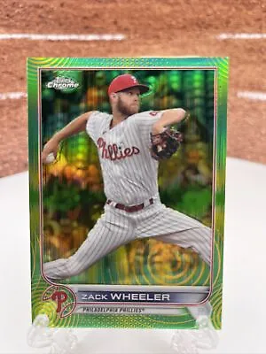 2022 Topps Chrome Sonic Green Yellow Sonic Refractors #207 Zach Wheeler /99 • $10