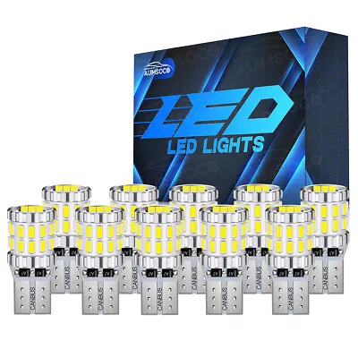 5x Pair LED License Plate Tag Light Bulb Bright W5W 168 194 2825 T10 White 6000K • $59.99