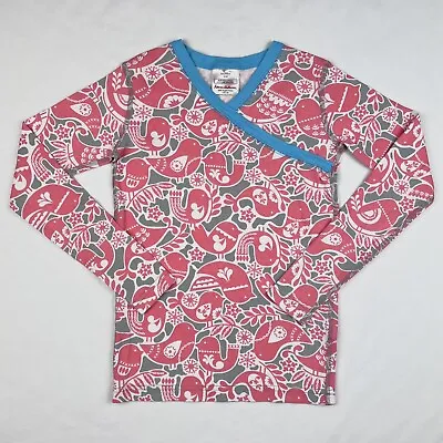 Hanna Andersson 10 Organic Cotton Pink Bird Long Sleeve Pajama 140 Cm Shirt • $11.99