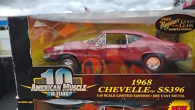 American Muscle 1968 Chevrolet Chevelle SS396 Red  1:18 Scale Diecast  • $89