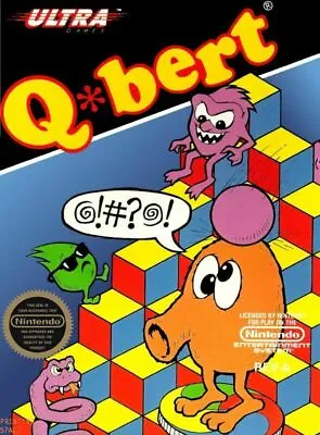 Q BERT Classic Vintage Arcade Nintendo Atari Sega Poster  - POSTER 20x30 • $18.99