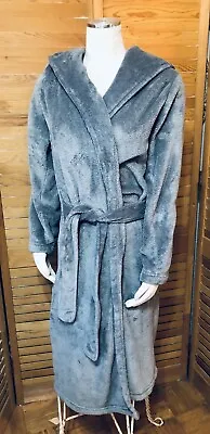 Bath & Body Works Plush Blue Gray Women’s Small/Medium Belted Spa Robe • $13.48