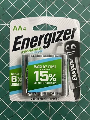 ENERGIZER AA4 2300mah RECHARGE EXTREME AA BATTERIES - PACK Of 4 • $18