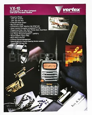 Yaesu VX-10 VHF 2 Meter FM Handheld Transceiver Brochure • $12.95