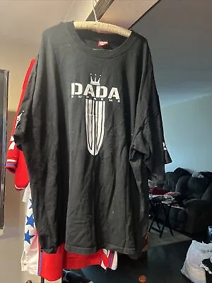 Rare Vintage DADA Supreme Spell Out Crown Graphic T Shirt 2000s Hip Hop Black • $25