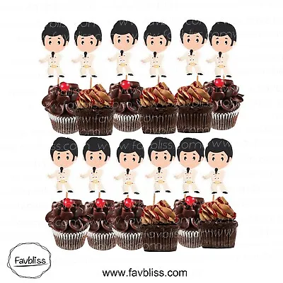 12x Elvis P. Cupcake Topper Bday Party - SINGLE SIDED • $4.49