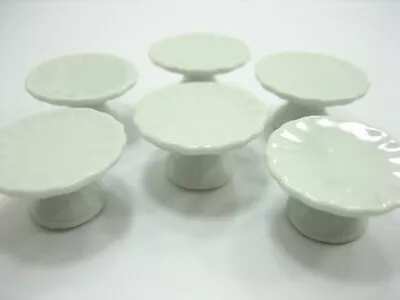 6x25 Mm White Cake Bakery Ceramic Stand Dollhouse Miniatures Cake Supply 10580 • $10.99