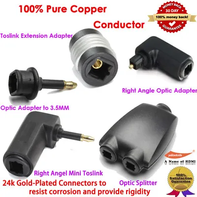 Toslink Optical Digital Audio Splitter 2 Way Adapter Fiber Optic Converter Lot • $13.29