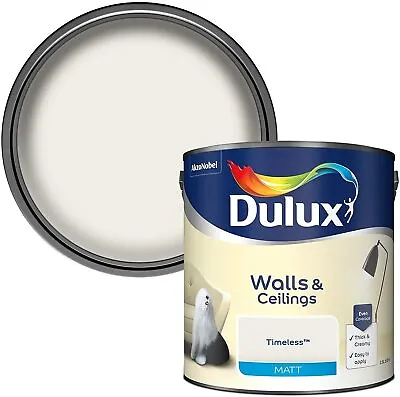 £22.47 • Buy Dulux Matt Emulsion Paint For Walls And Ceilings - Timeless 2.5L