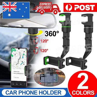 360° Car Rear View Mirror Mount Holder Stand For Phone Multifunctional Universal • $9.85