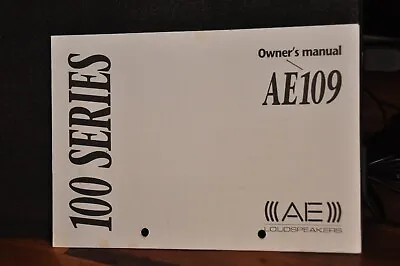 Acoustic Energy AE109 Owner's Manual From 90's • £5