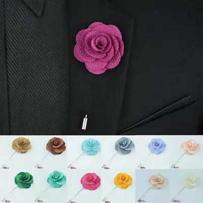 3PCS Men Nice Lapel Flower Daisy Boutonniere Stick Brooch Pin Suit Wedding Accs • $10.99