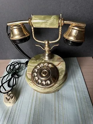 Vintage Italian Marble Rotary Phone Designer Walter Ribani- Art Marble Company • $75