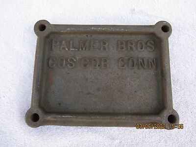 Antique Outboard Motor Wooden Boat Motor Palmer Bros Cos Cob Ct Cast Iron Plaque • $29.95