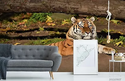 3D Animal Tiger Leaf Trunk Grass Self-adhesive Removeable Wallpaper Wall Mural1 • $44.99