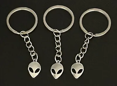 UFO Collection:  Small Alien Head Key Ring • $3.99