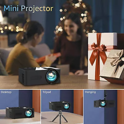 Wireless Mini Projector 3D LED WiFi Video Movie Home Theater Cinema K • $33.24